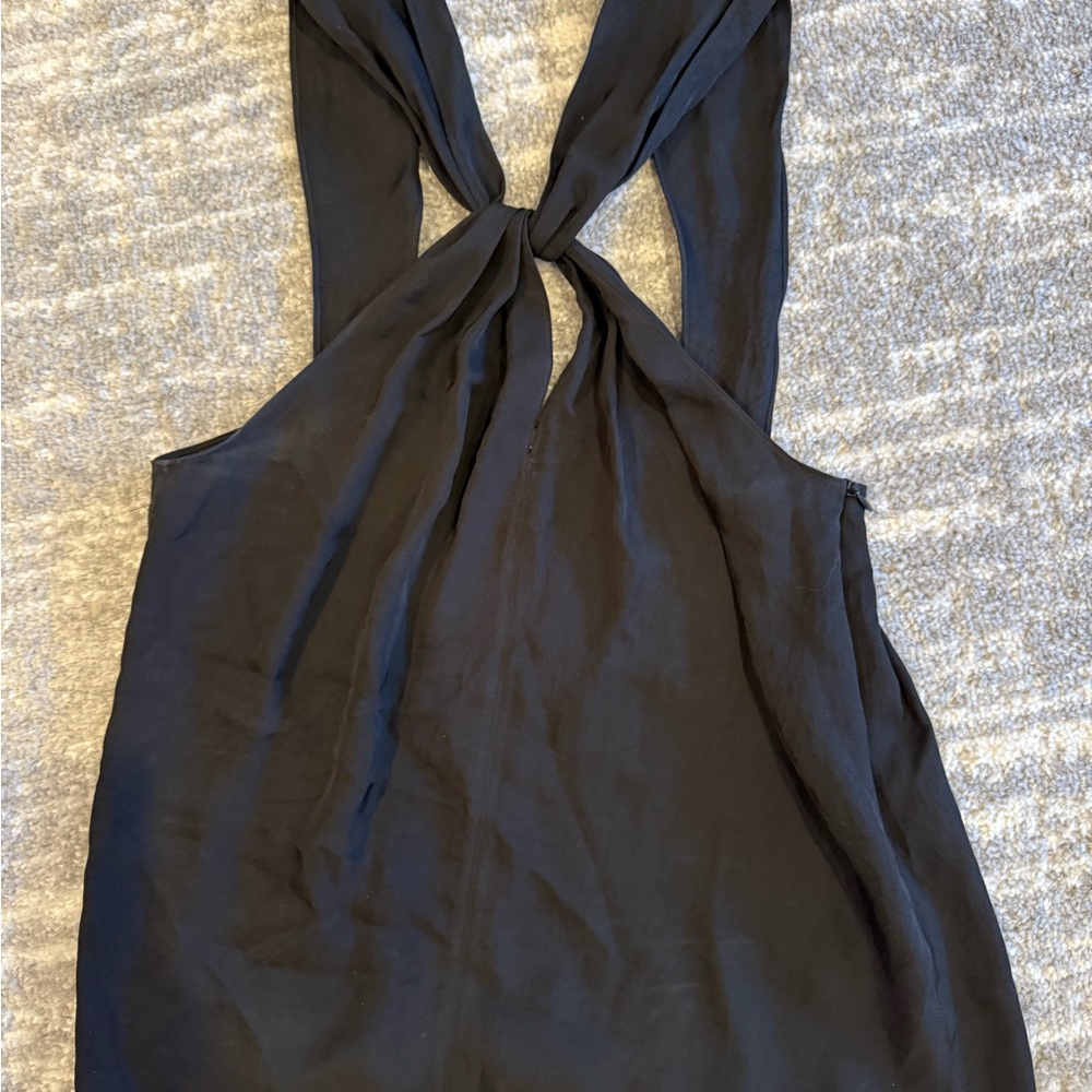 Rag&Bone Black Sleeveless Tie-Back Top